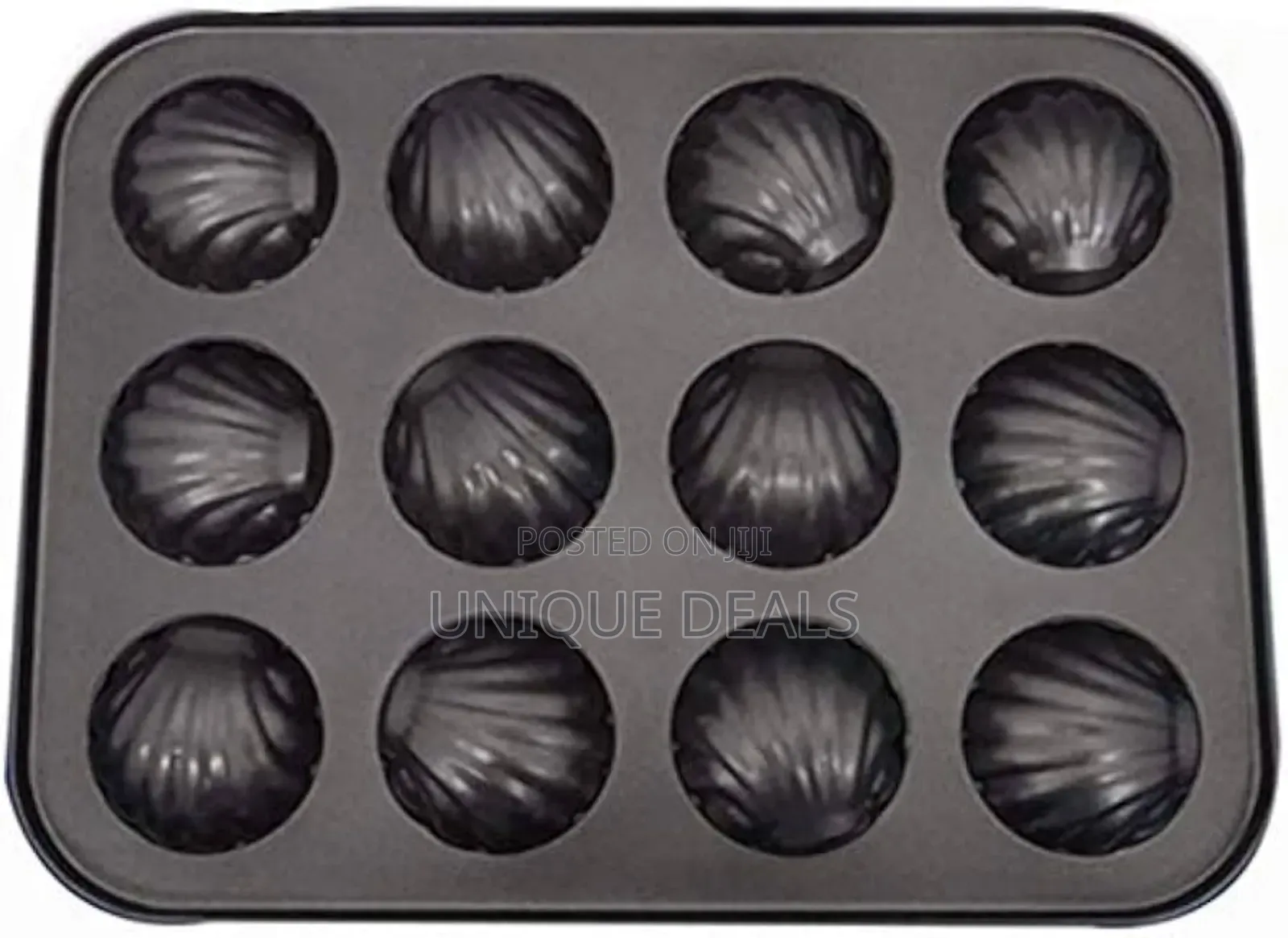 Shell Shaped Baking Tray, 6 Hole Carbon Steel Cake Mold
