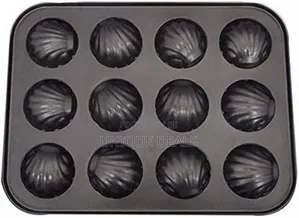 Shell Shaped Baking Tray, 6 Hole Carbon Steel Cake Mold