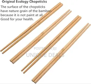 5 Pair Bamboo Chopsticks Reusable Dishwasher Safe Long Chopstick