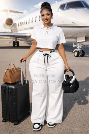 White 2pc Lounge Set