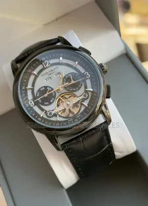 Patek Philippe Full Black Men's Authentic Mechanical Wrist Time Piece