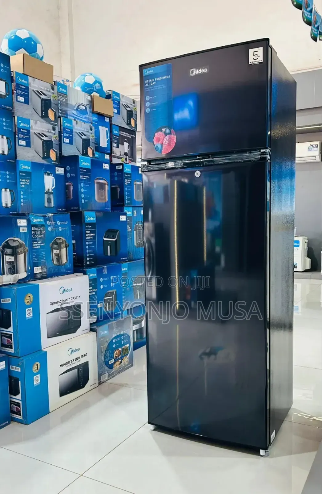 Midea Fridge Double Door 333l Top Freezer Energy Saving
