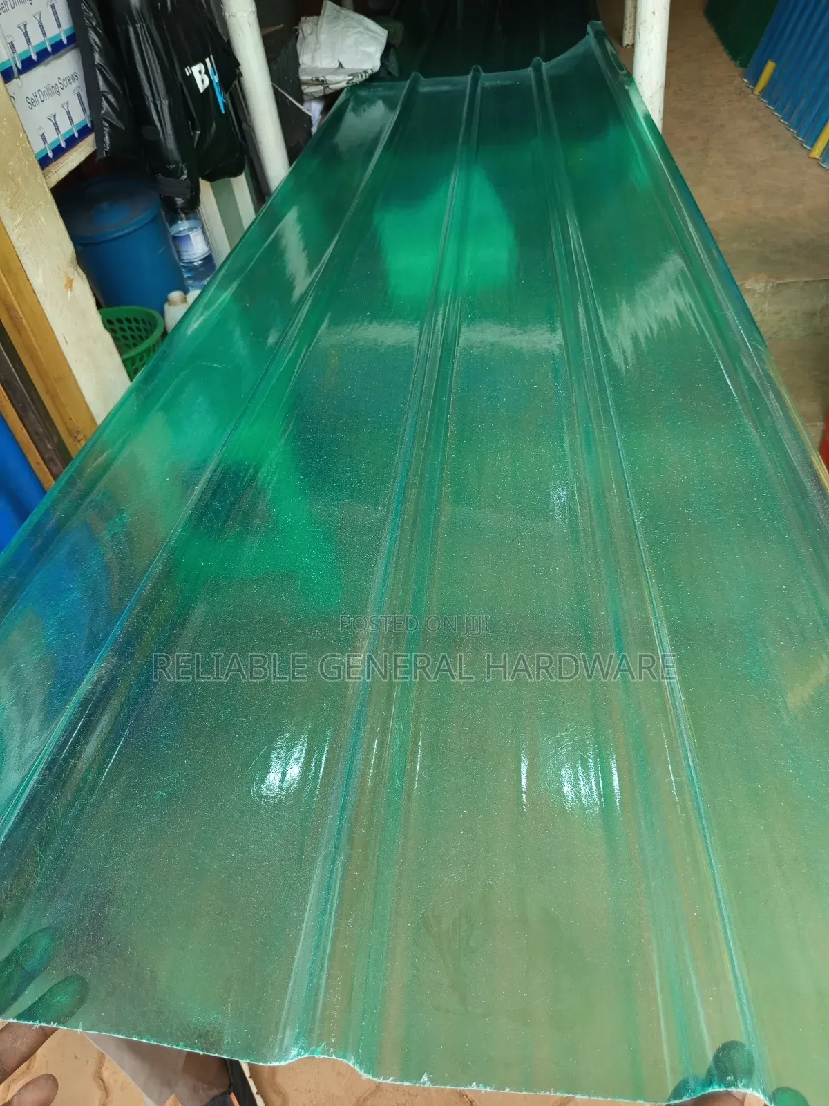 Transparent Ironsheets Green Fiber 3x10 Feet