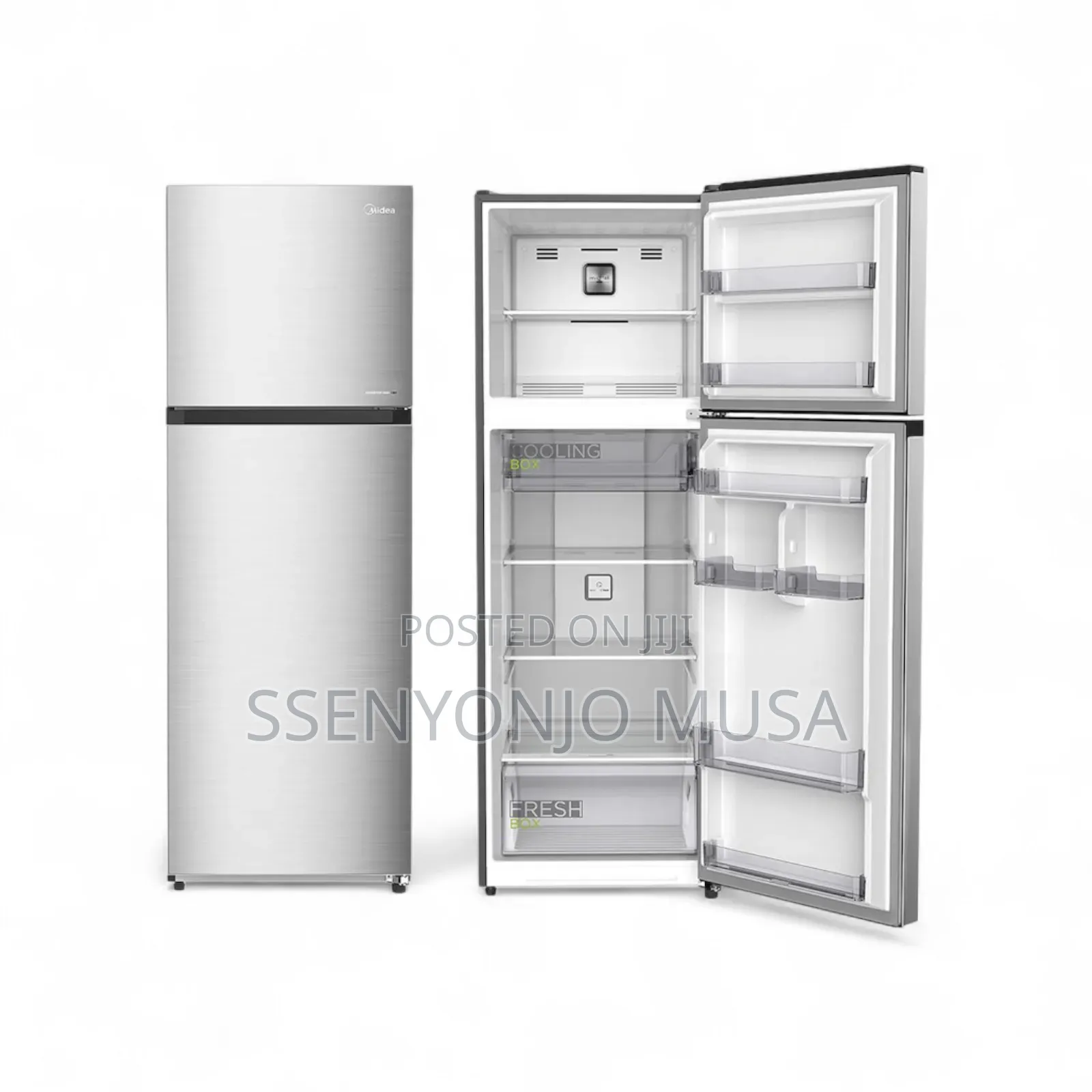 Midea Fridge Double Door 333l Top Freezer Energy Saving