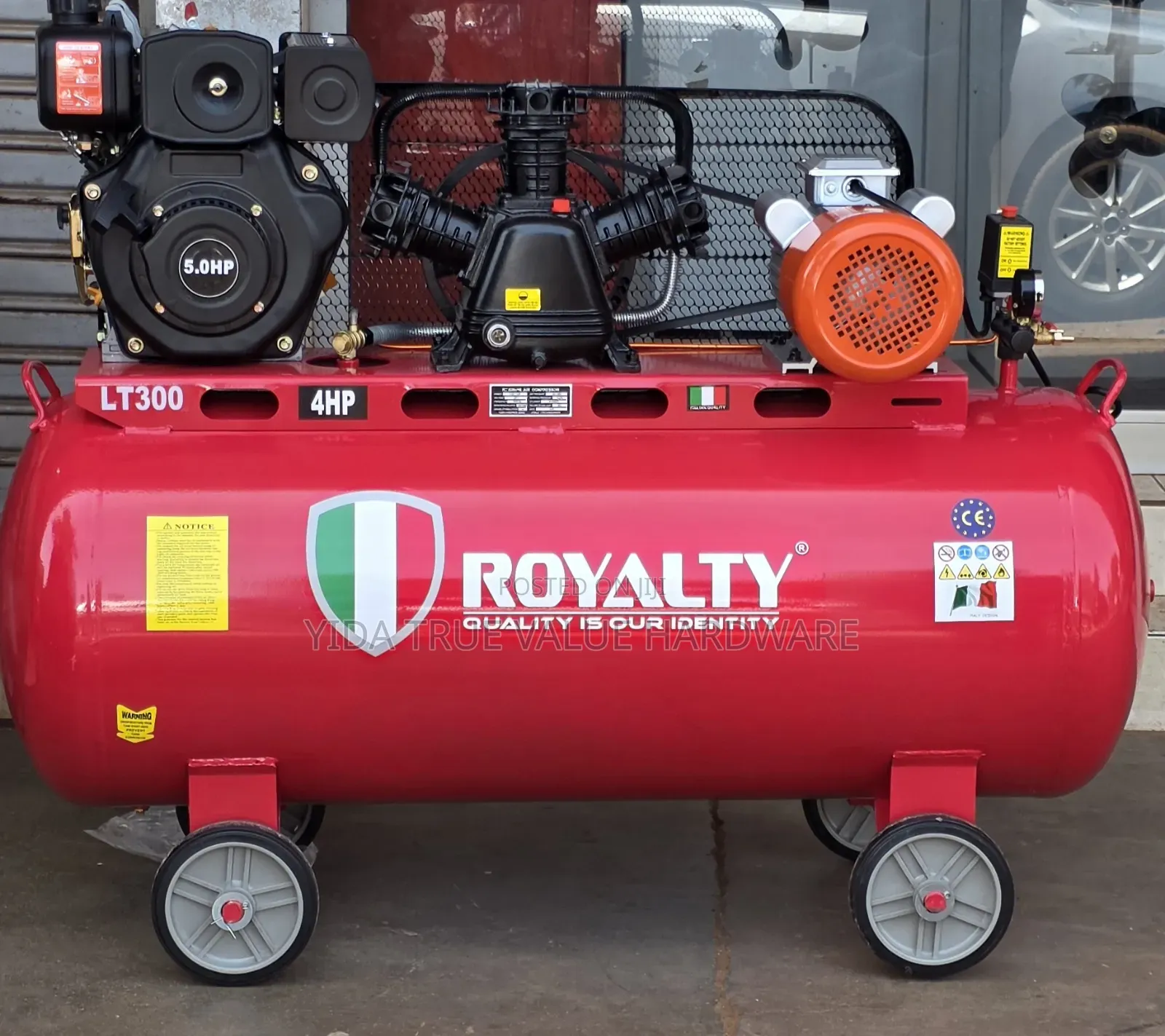 Air Compressor 300 Litres Diesel and Electric