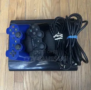Sony Playstation 3 Ps3 Super Slim 250gb Console Black 2 Controllers