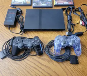 Sony Playstation 2 Slim Black Console - 2 Controllers - 13 Games -Ps2