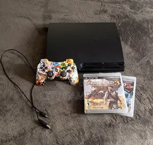 Sony Playstation 3 Slim Console W/ Controller Uncharted 2 3