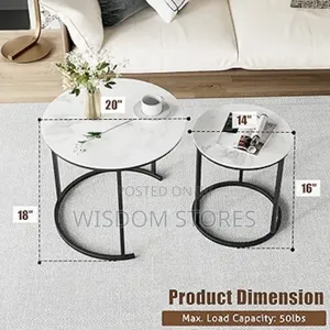 Round Coffee Table Set of 2