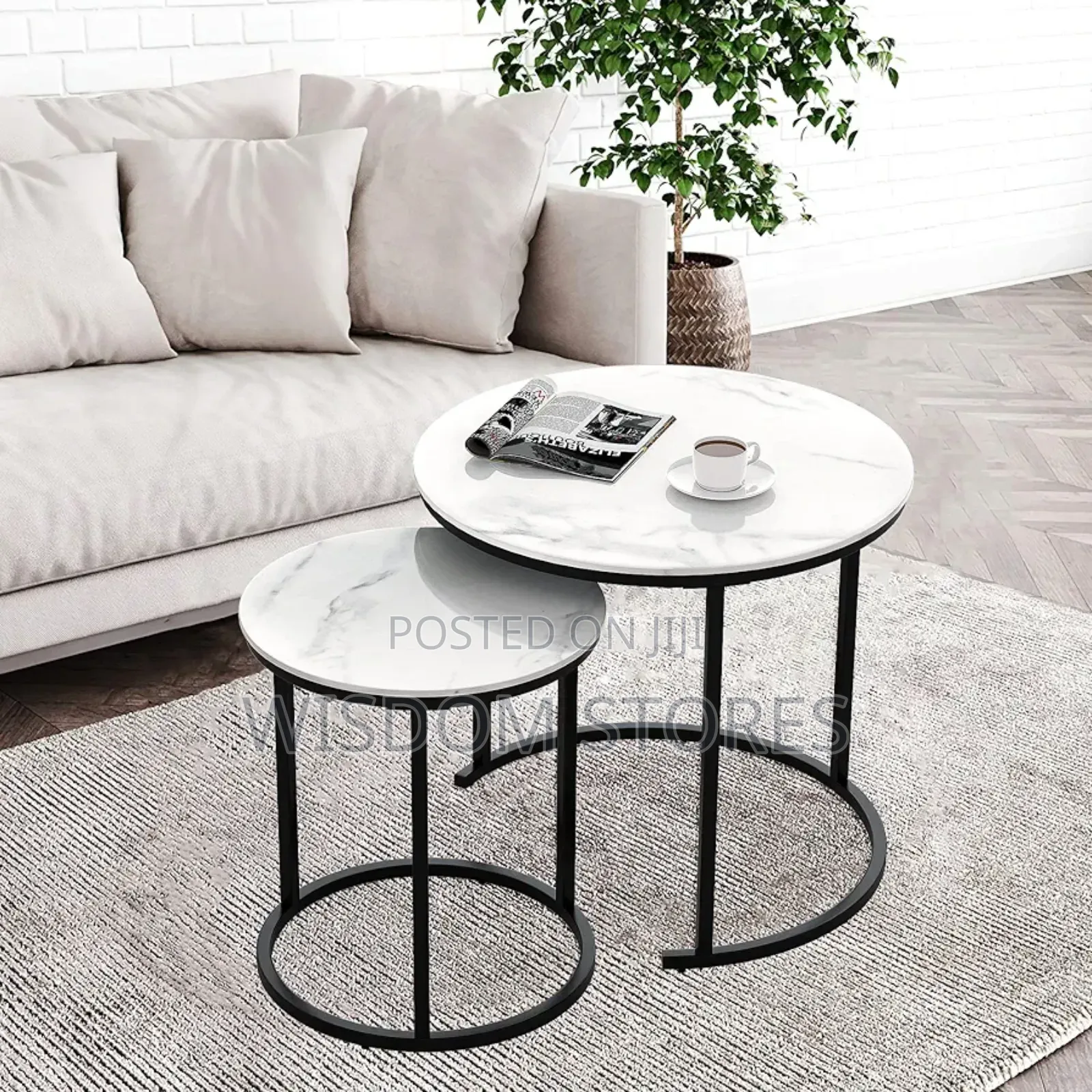 Round Coffee Table Set of 2