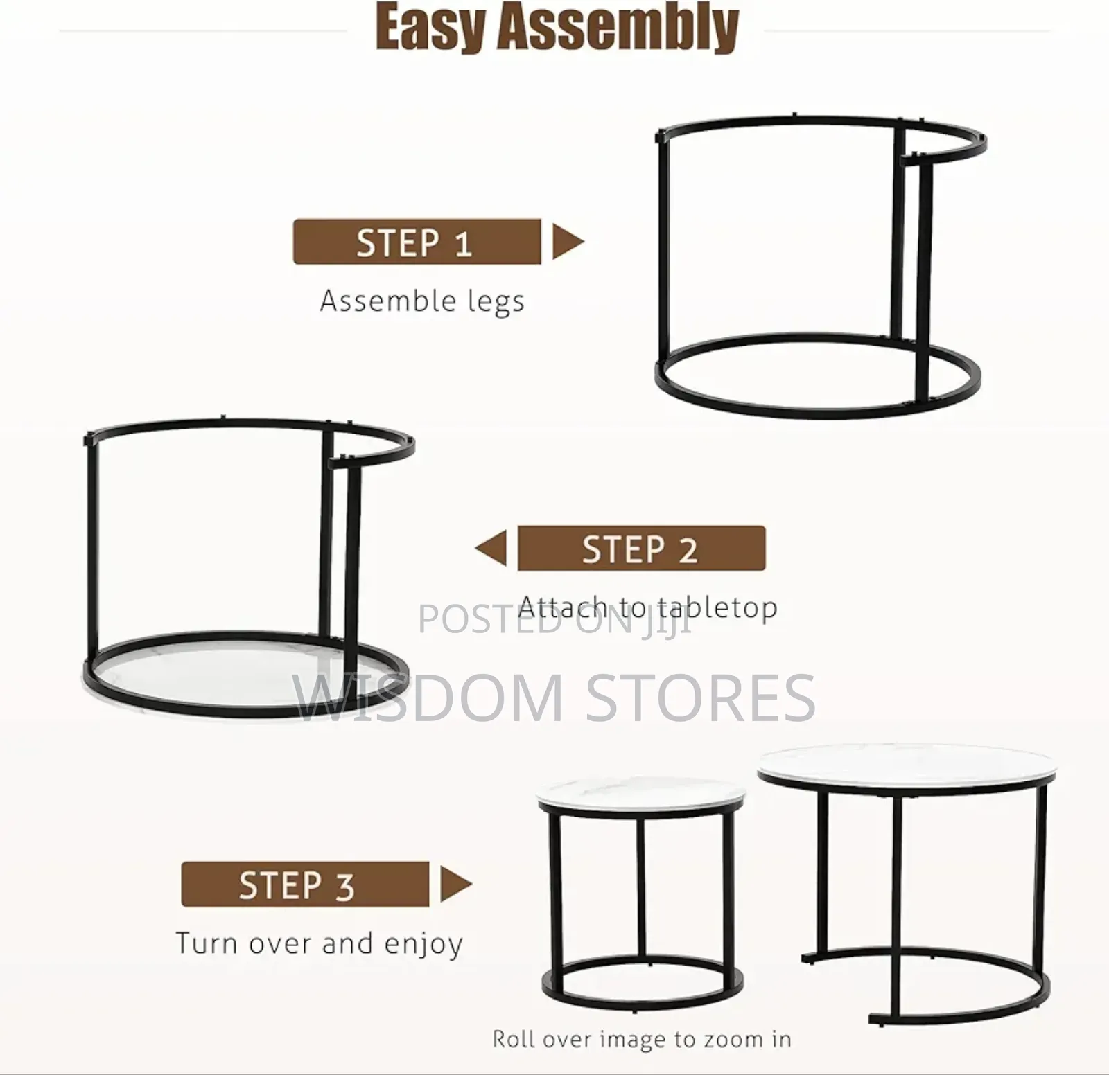 Round Coffee Table Set of 2