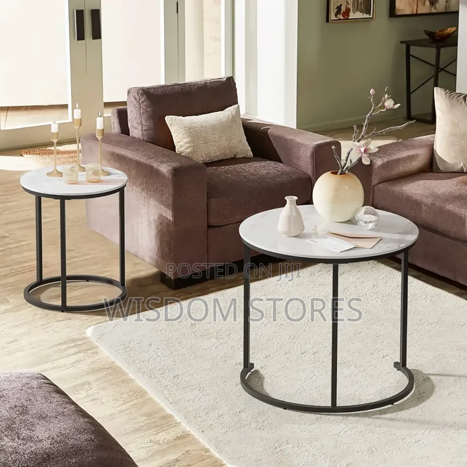 Round Coffee Table Set of 2