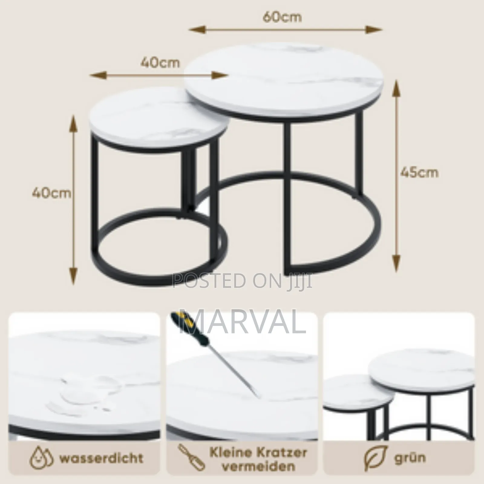 Nested Coffee Table 2 Piece Set