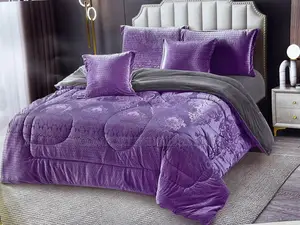 6 Piece Elegant Bedcover Purple