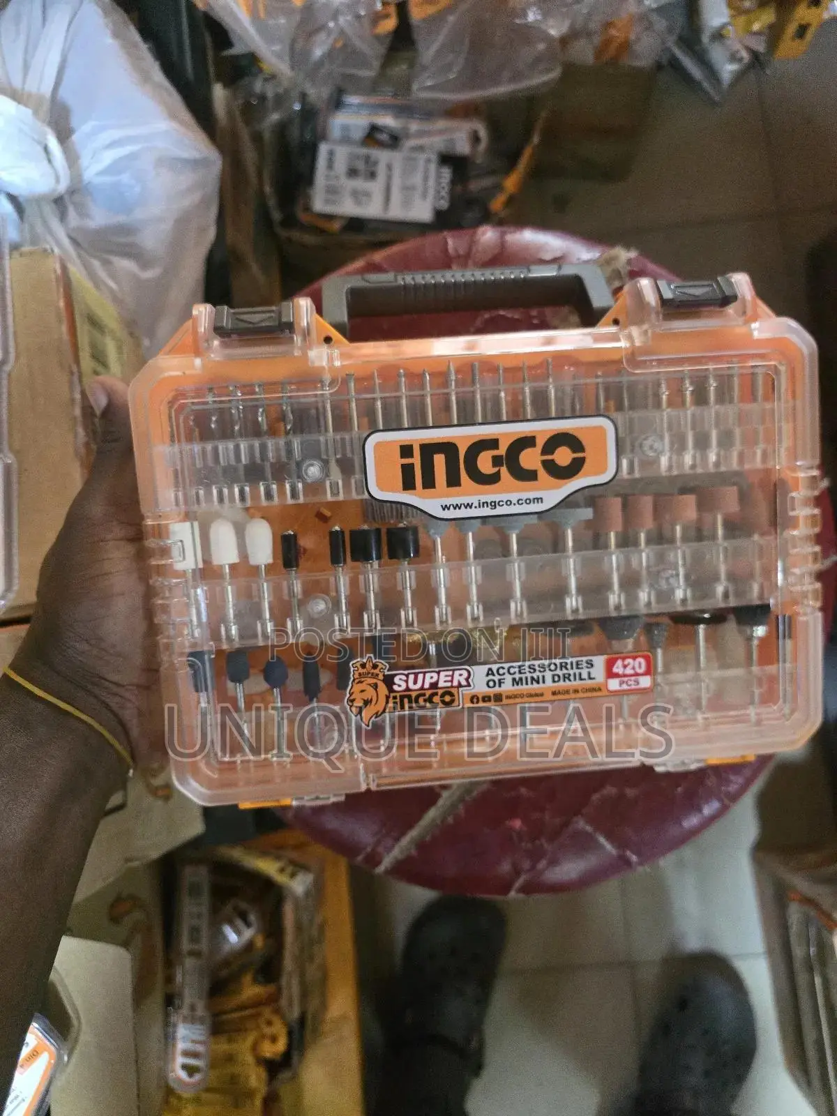 Ingco Mini Die Grinder Drill Accessories 420-Pieces Se