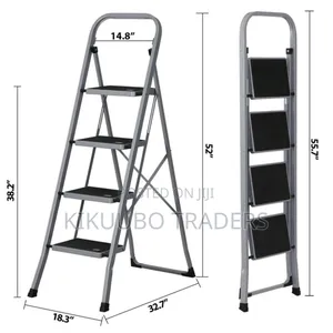 Step Folding Ladder With Handrails or Ladder Tool Caddy