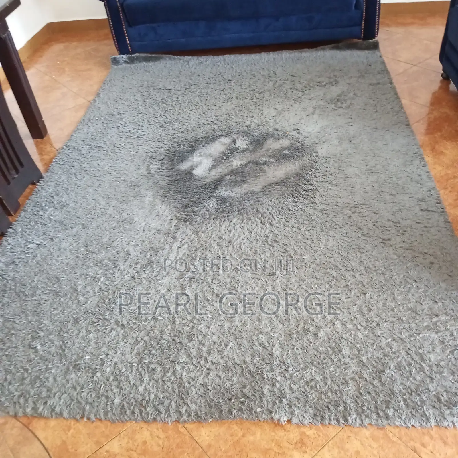 Carpet Rugs Neatly Used. Gray Colour