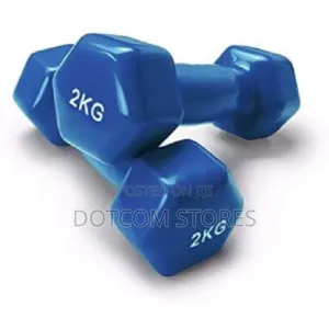 2 Kg Vinyl-Coated Dumbbells,
