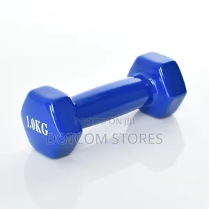 1 Kg Blue Hexagon-Shaped Dumbbell