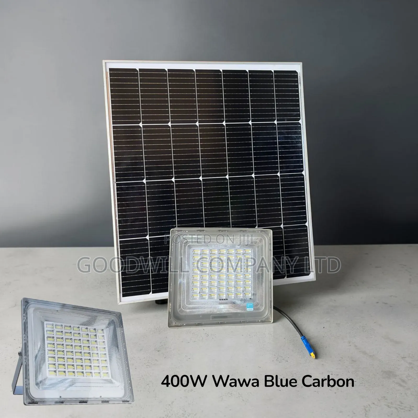 400w Interstellar Warrior Blue Carbon Solar Flood Light