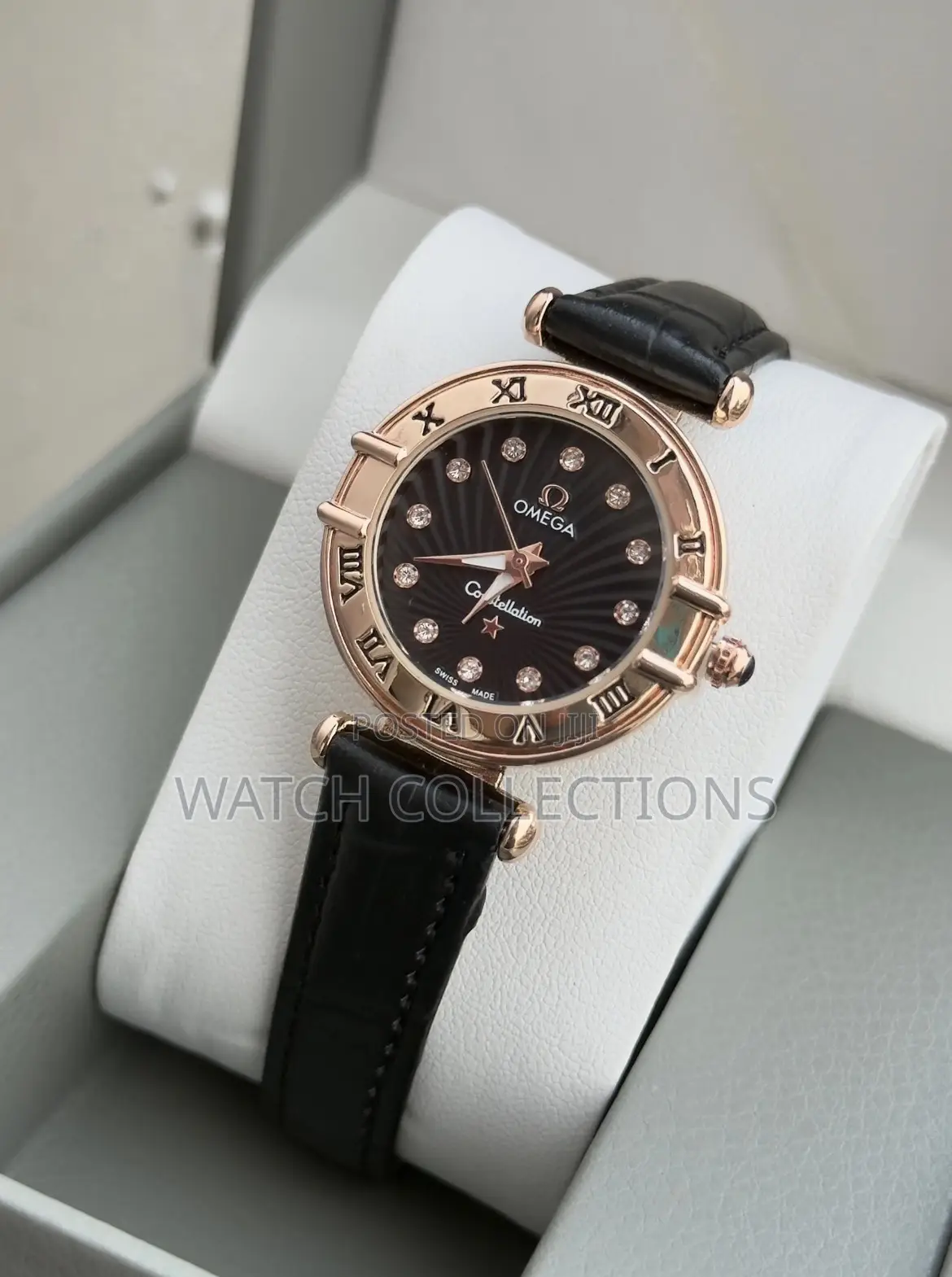 Womens Omega Leather Strap Watches