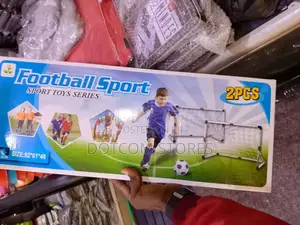 2-Piece Mini Football Goal Post Set for Children