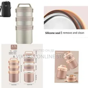 Stackable Stainless Steel Thermal Compartment Lunch Box 90oz Multilaye