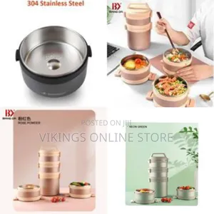 Stackable Stainless Steel Thermal Compartment Lunch Box 90oz Multilaye