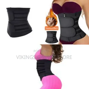 Slimming Sweat Waist Trainer Corset for Women Trimmer Belts-Black