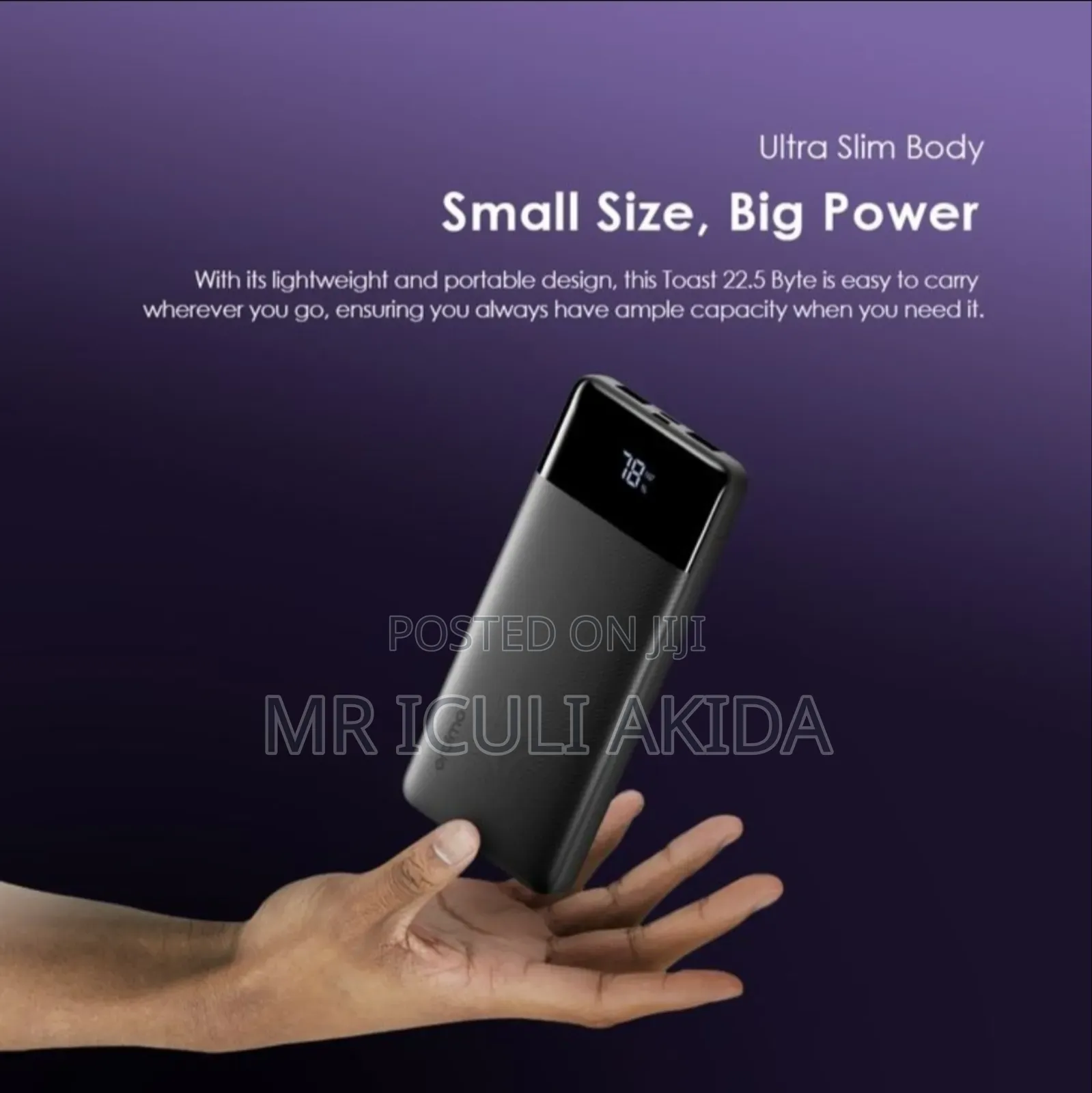 Original Oraimo Toast 22.5 Bytes 10000mah 22.5w Super Fast Power Bank