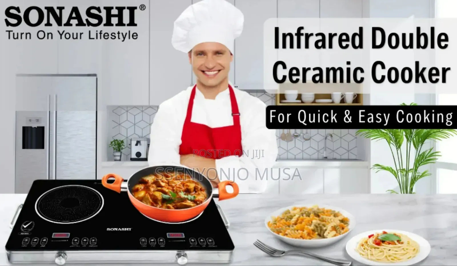 Sonashi Double Infrared Cooker With Touch Control –Ceramic