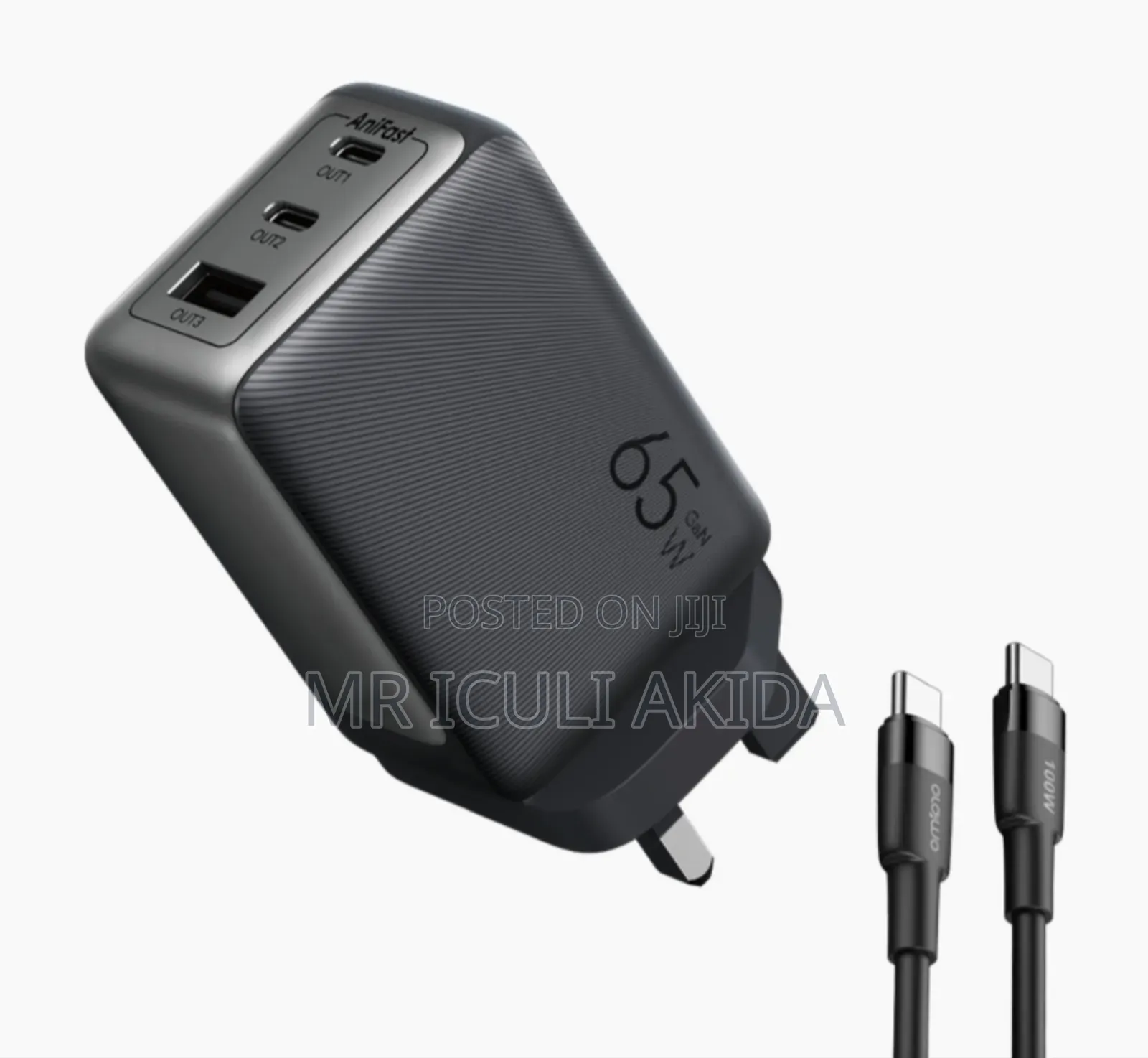 Original Oraimo Hyper Gan 65w Wall Charger Kit With 100w Cc Cable