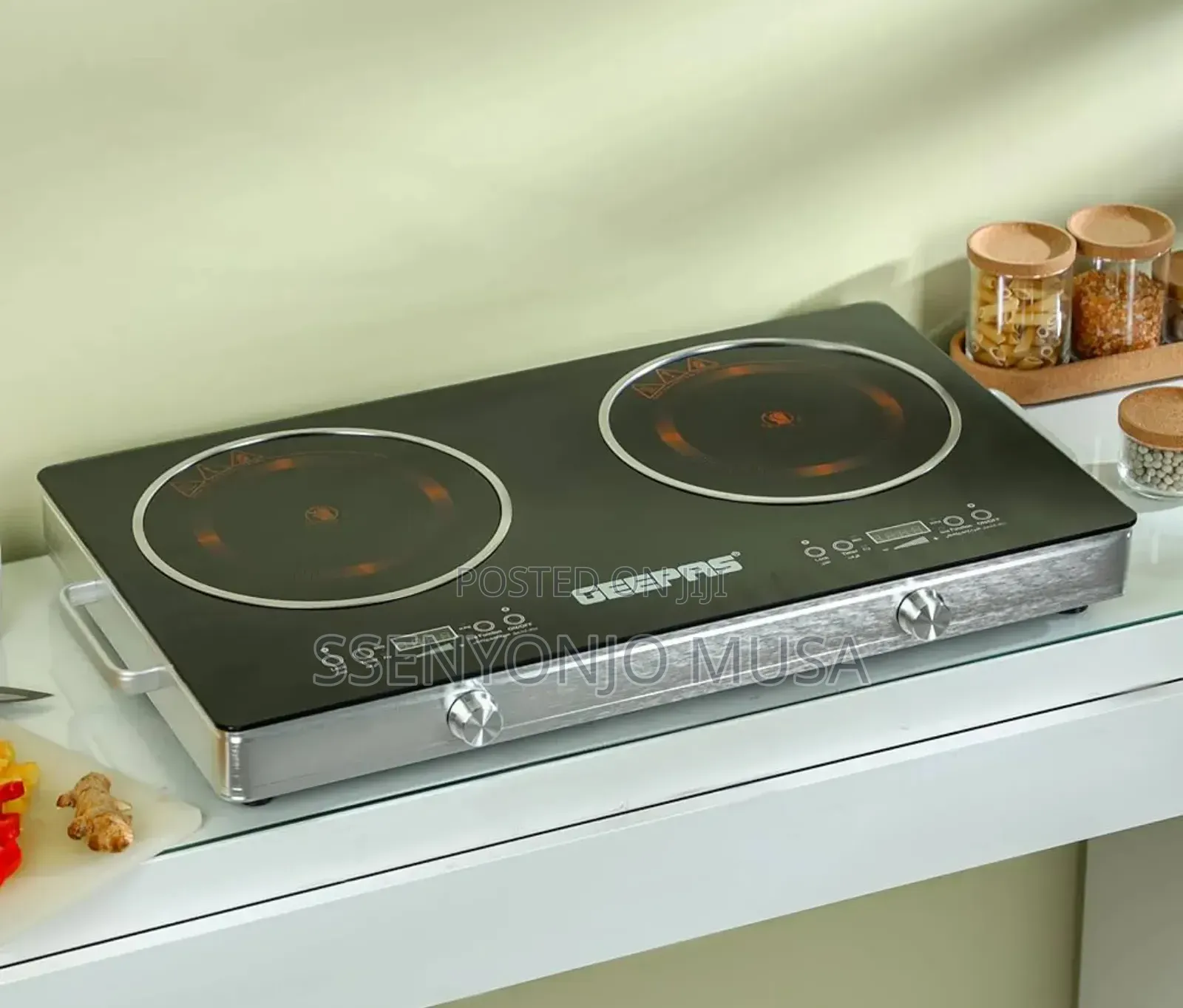 Geepas Double Burner Infrared Cooker 3200w –Led Display, Touch Control
