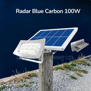 100w Radar Blue Carbon Solar Flood Light