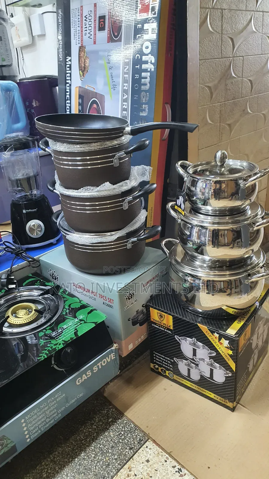 7pcs Set Aluminium Cooking Pot and Serving Dishes