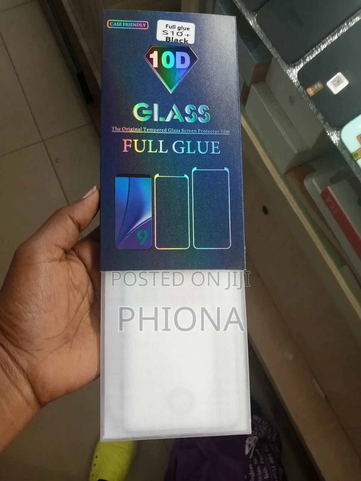 10d Full Glue S10+ Black Samsung