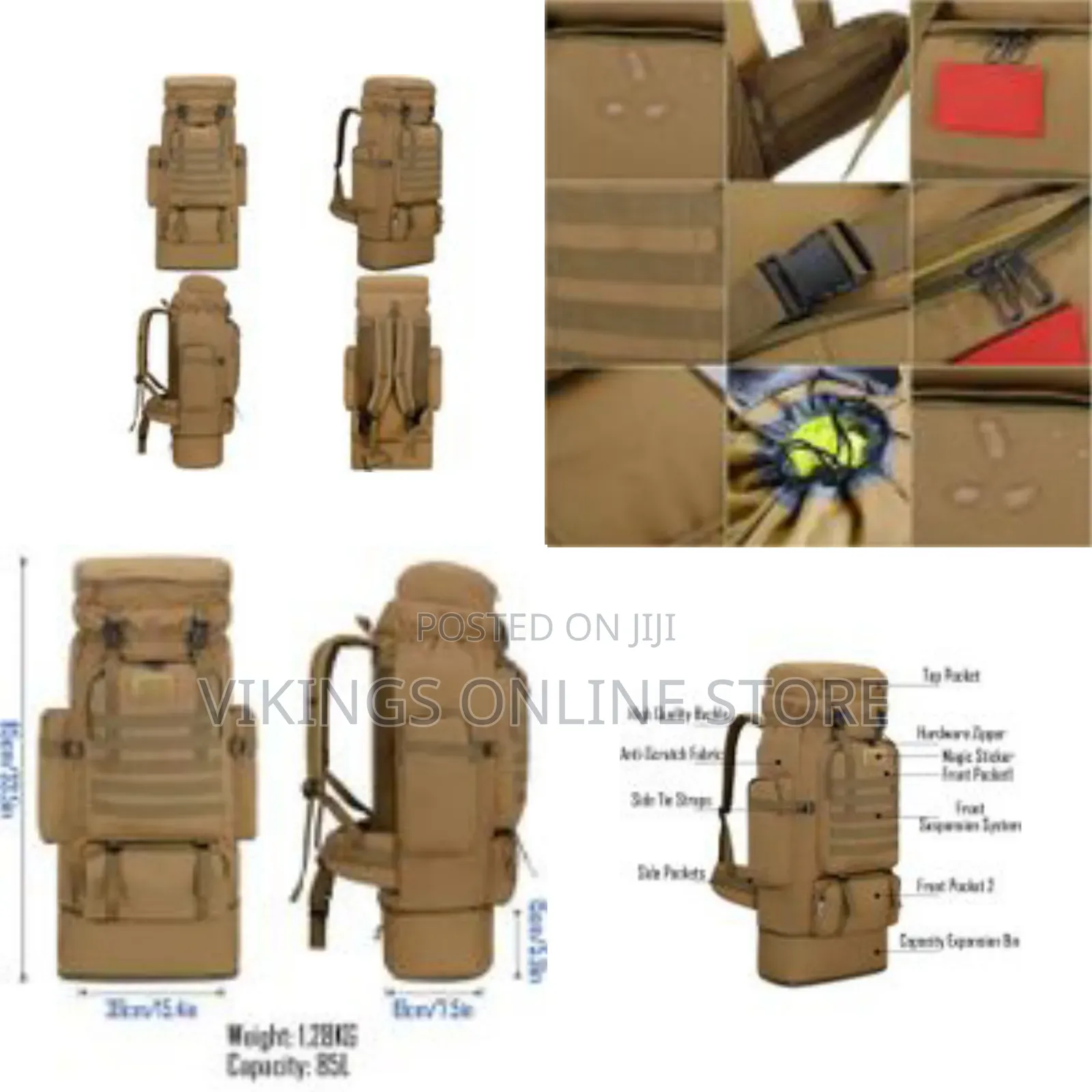Tactical Backpack, Camping Hiking Backpack 85l Large Capacity Assault