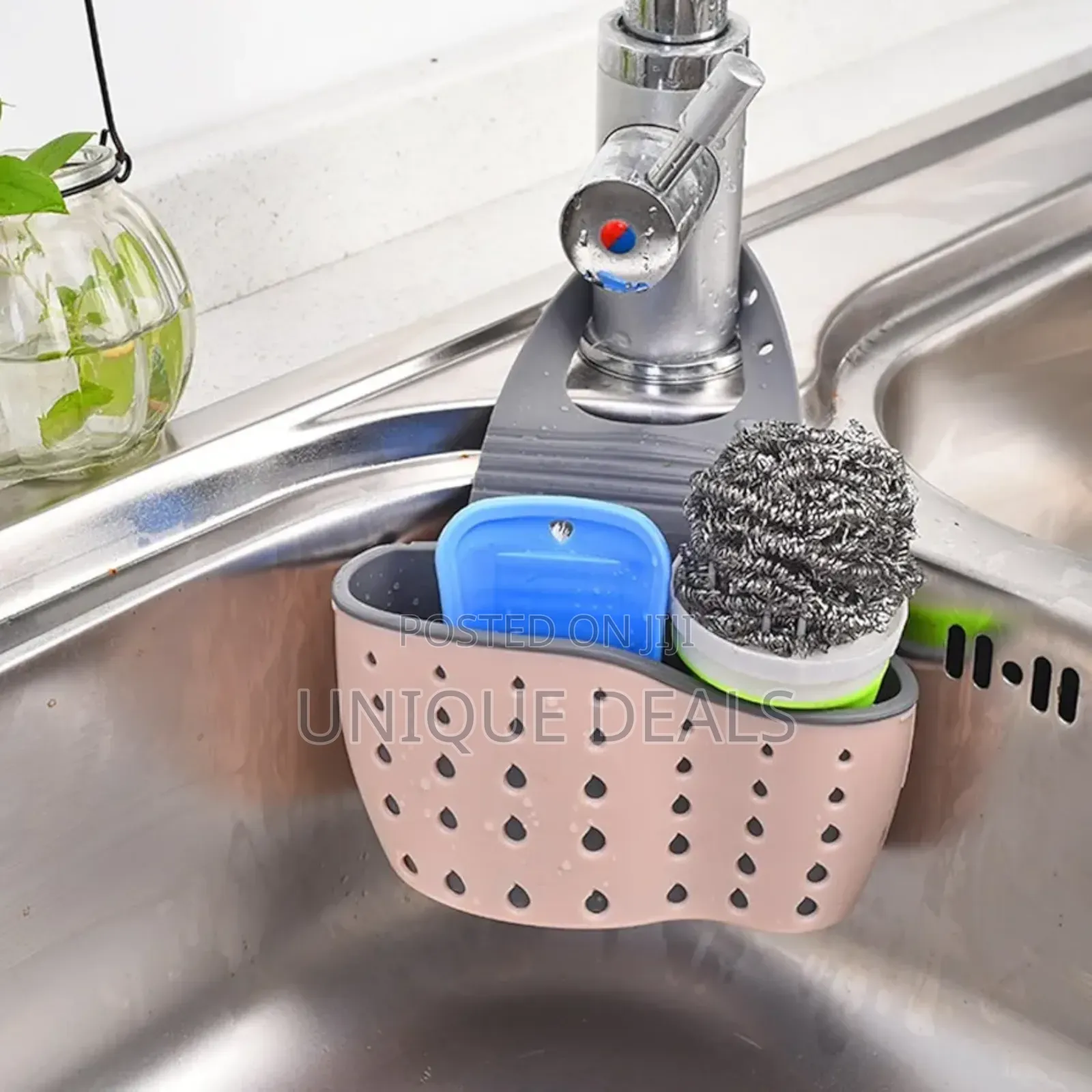 Multifunctional Sink Sponge Rack With Adjustable Strap