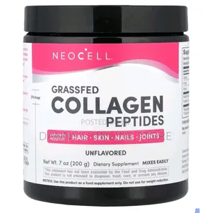 Grass-Fed Collagen Peptides, Unflavored, 200gm