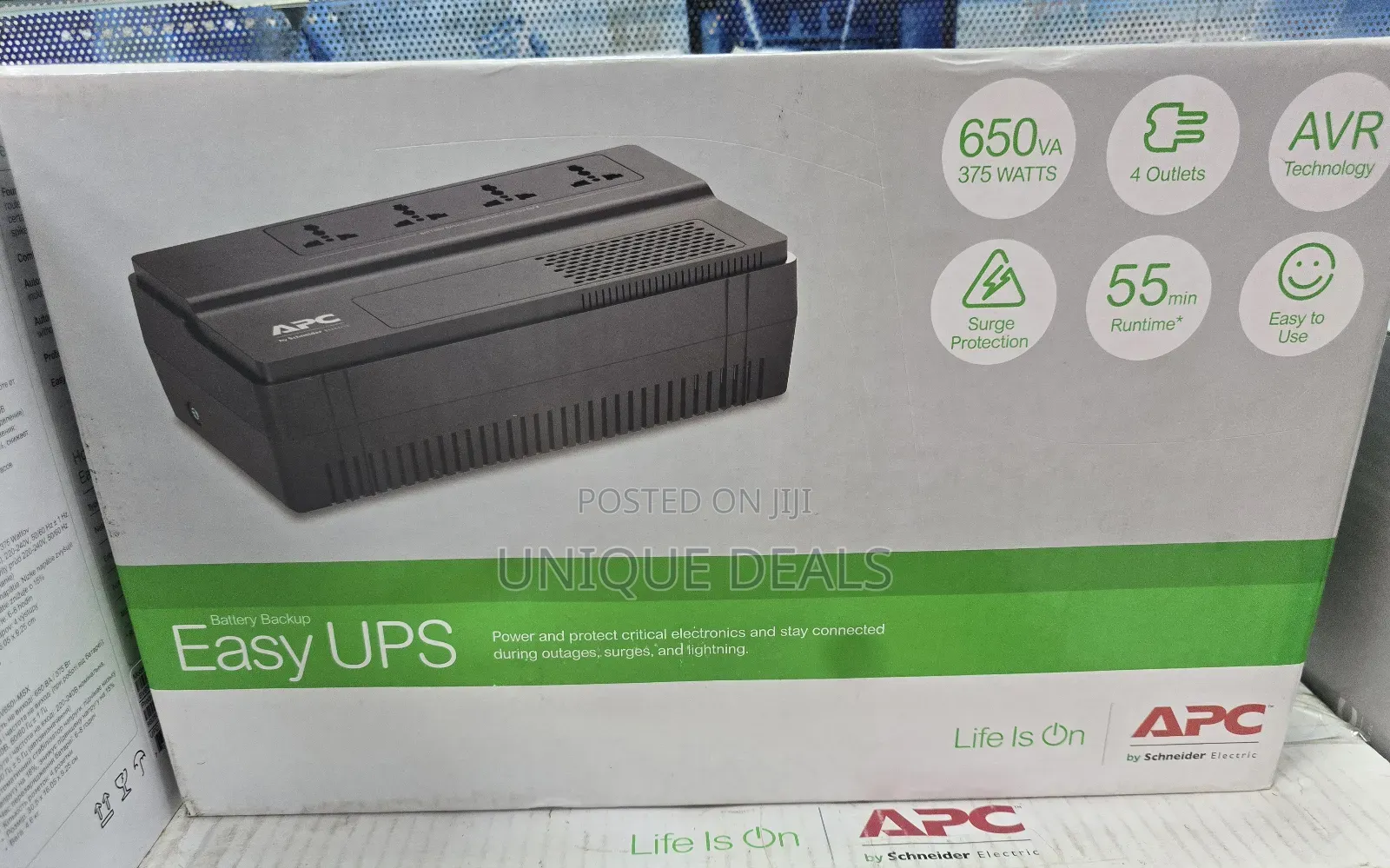 Apc Easy Ups Bv 650va, Avr, Universal Outlet, 230v Bv650i