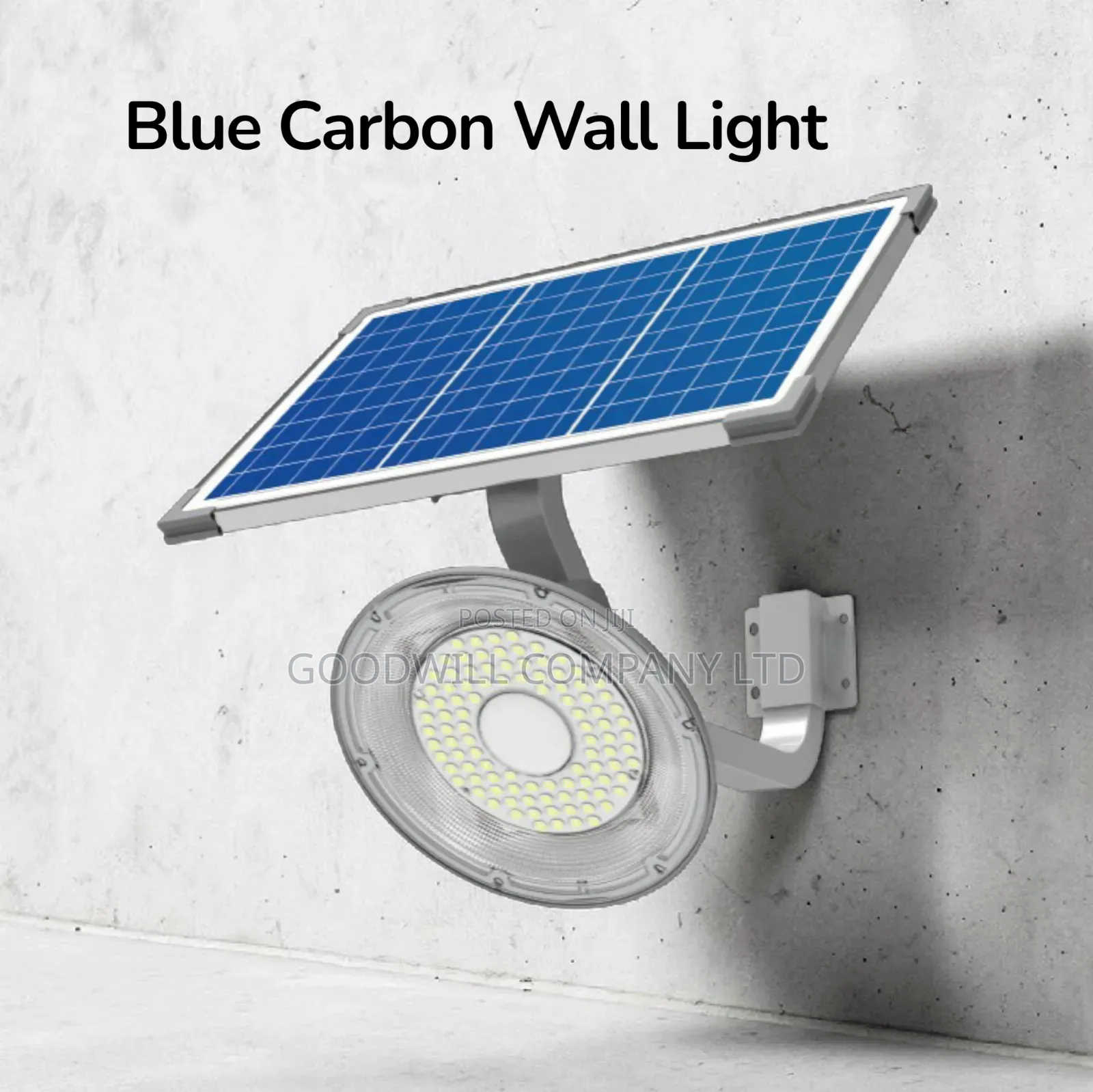 200w Blue Carbon Solar Wall Light