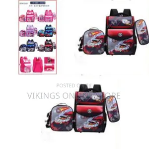 Cartoon Pattern Students Shoulder Backpack Set of 3 Piece Kids School