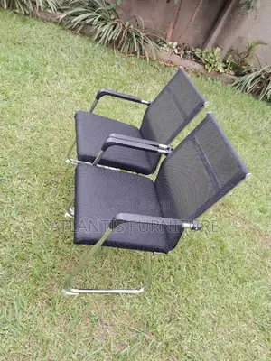 Black Netted Waiting Chair