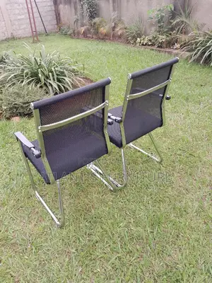 Black Netted Waiting Chair