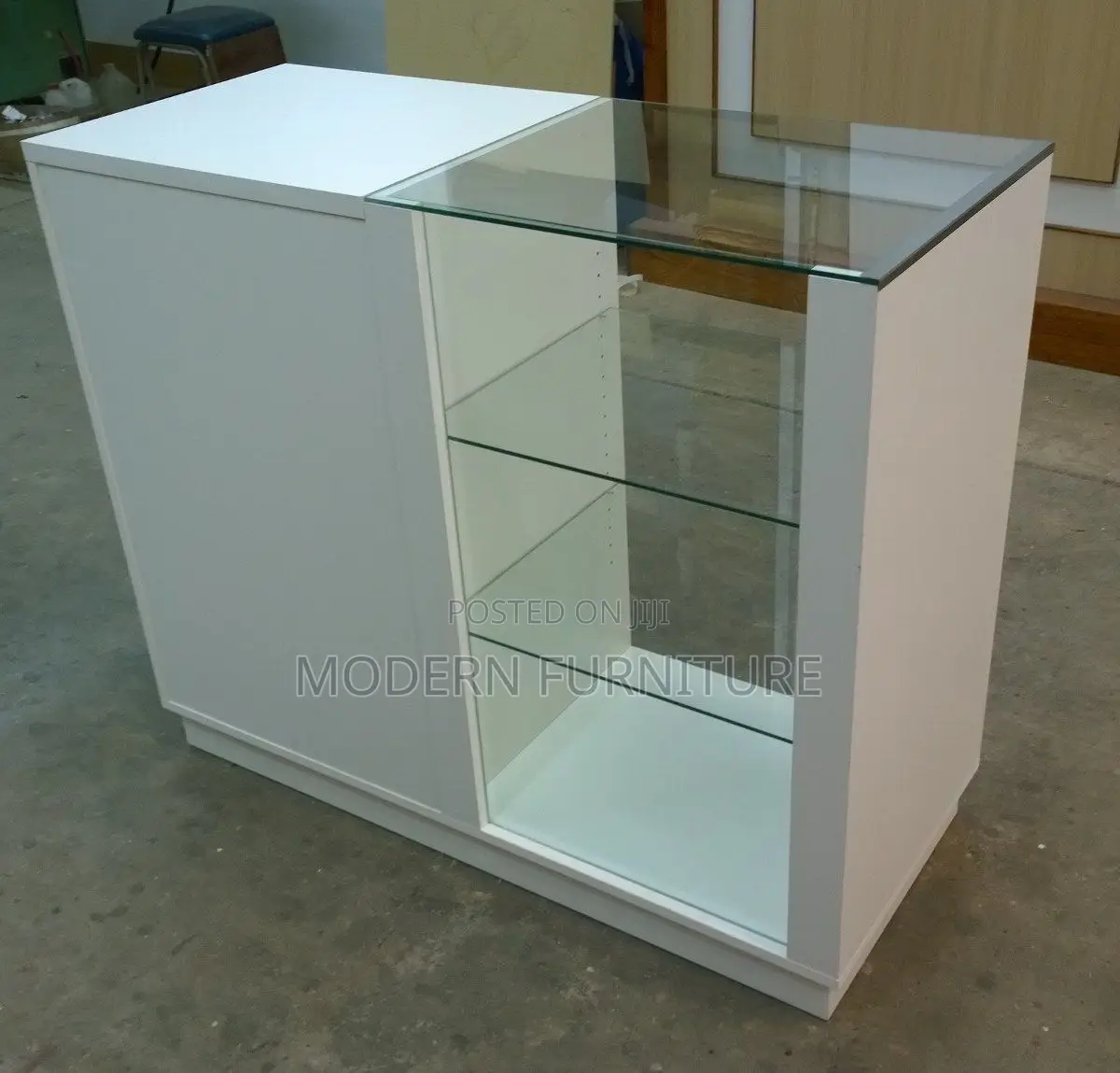 Glass and Board Display Table