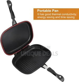 Grill Pan Frying, Antiburn Handle Kitchen Double Sided