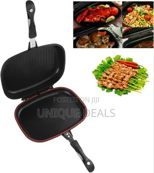Grill Pan Frying, Antiburn Handle Kitchen Double Sided