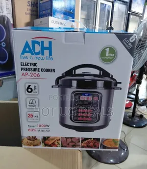 Adh 17-in-1 Electric Pressure Cooker 8 Litres- Black Silver