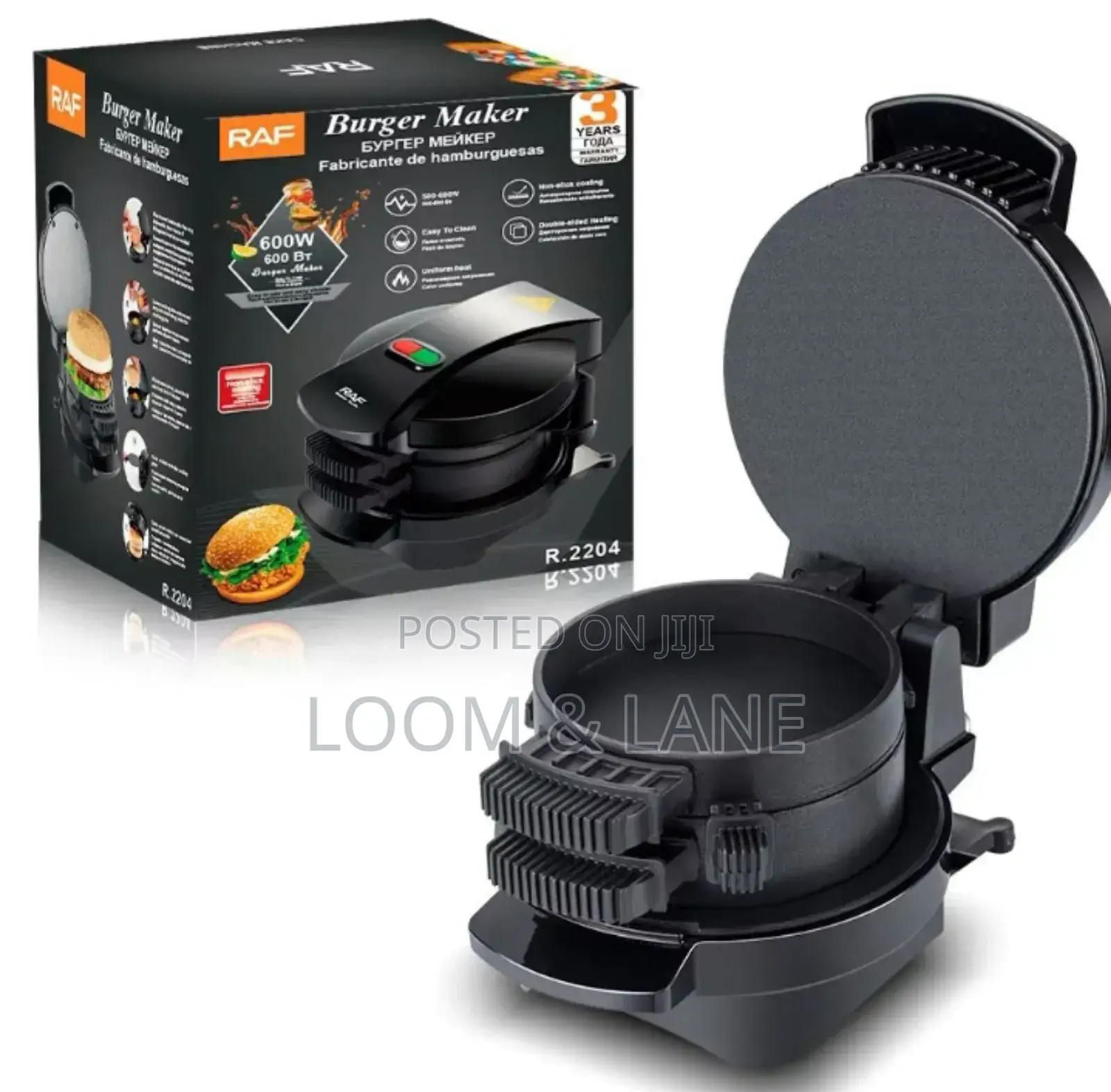 Raf Mini Burger Press Maker With Egg Cooker Ring