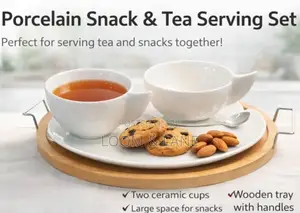 Porcelain Snack and Tea Serving Set